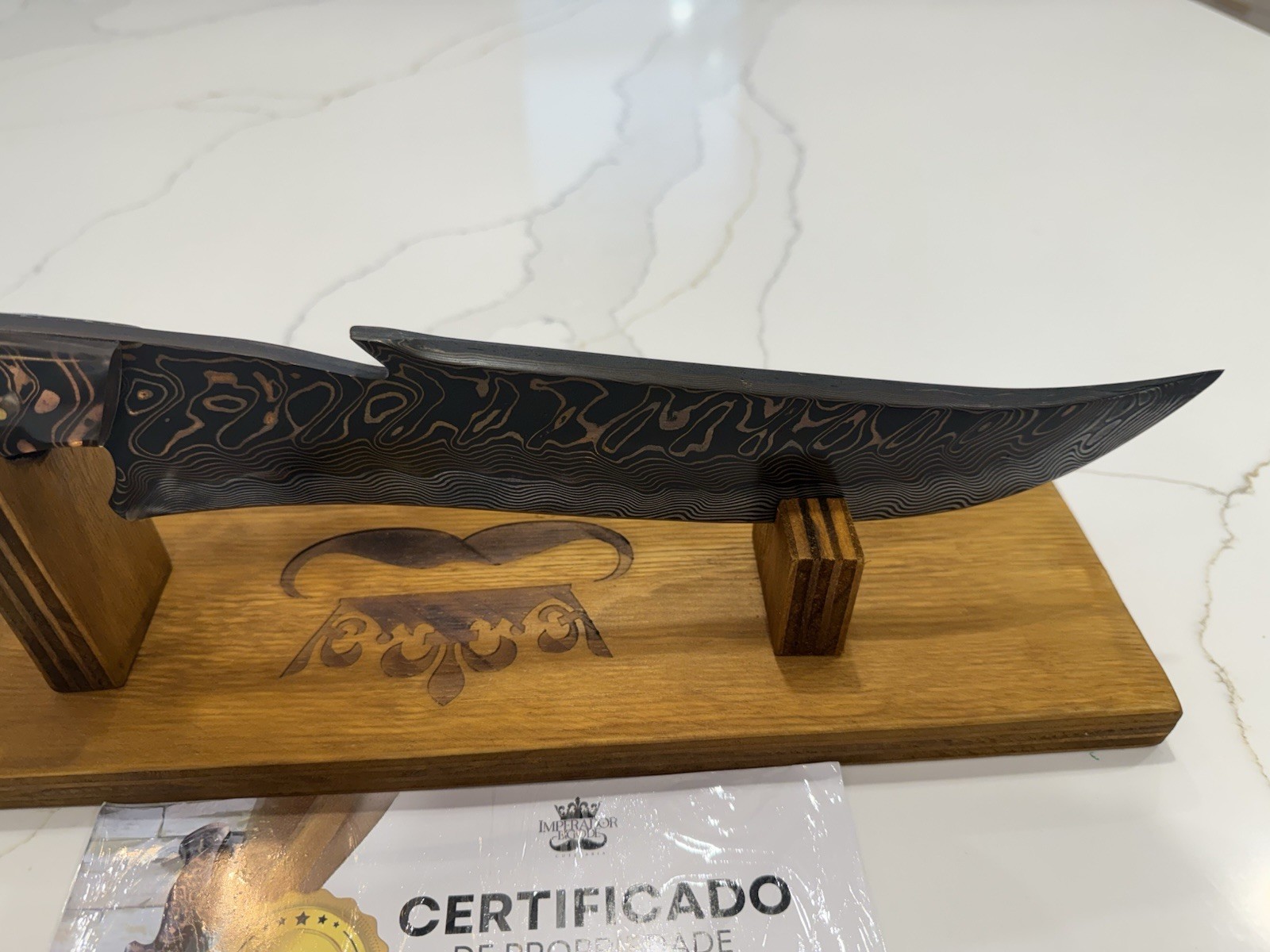 Brazilian Knife Shark Tiger 790 layers. Forged from Carbon Steel.