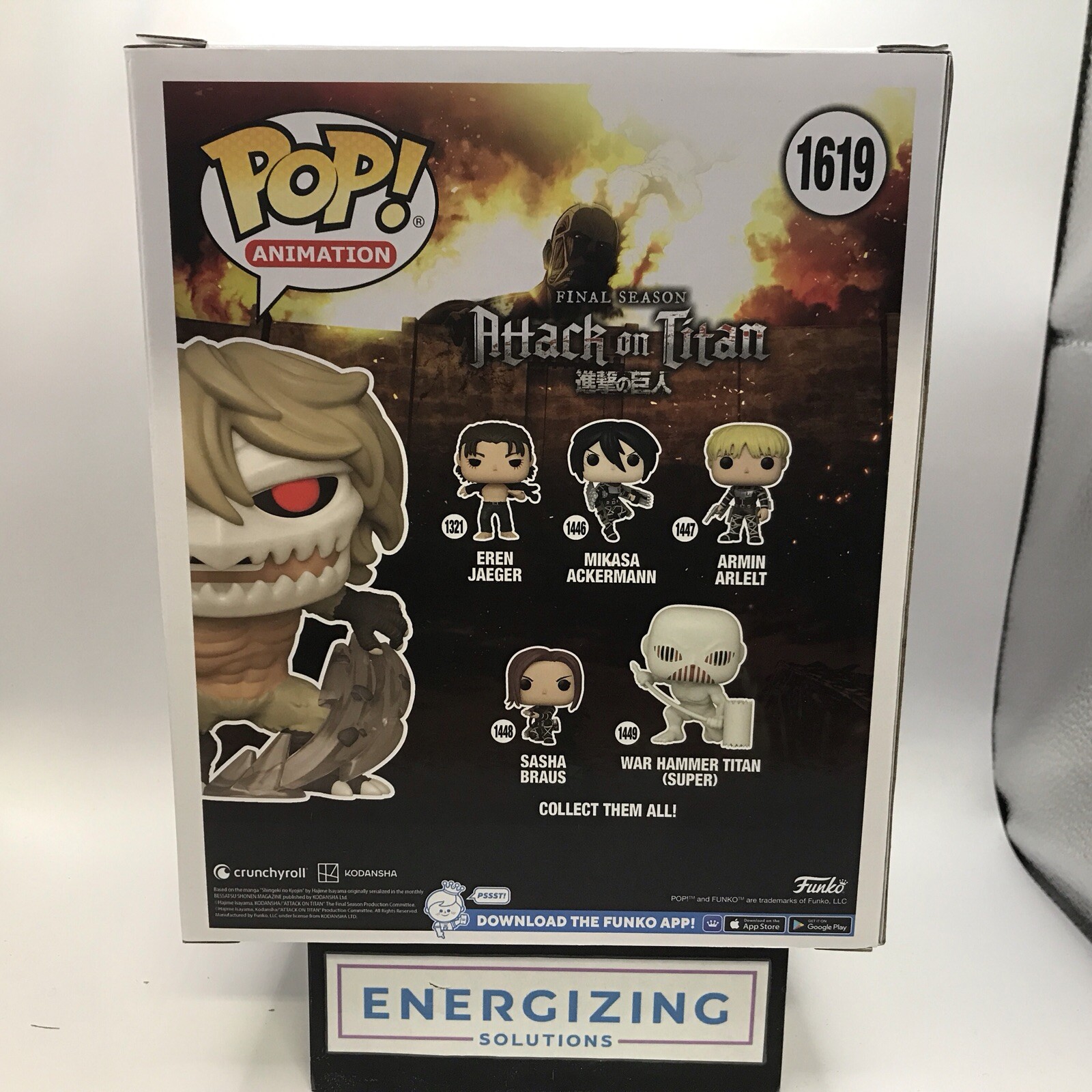 Funko Pop! AOT Jaw Titan (Falco) #1619 6”(Hot Topic Exclusive) w/protector