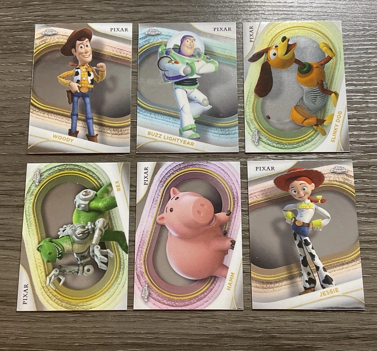 2025 Topps Chrome Disney Toy Story Movie Set (6) Cards