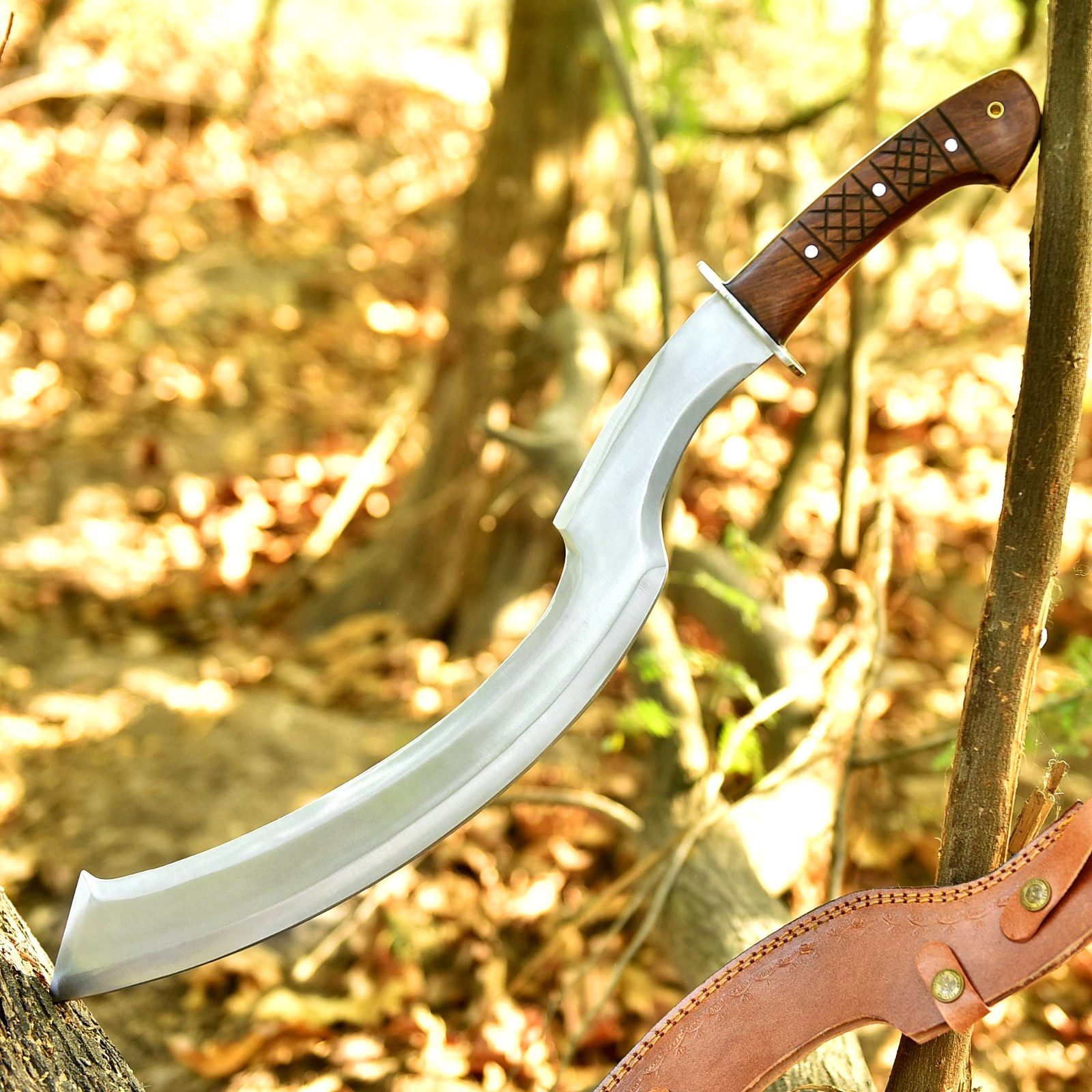 Custom Hand Made Egyptian Khopesh Sword Forged High Carbon Steel Blade UU 22