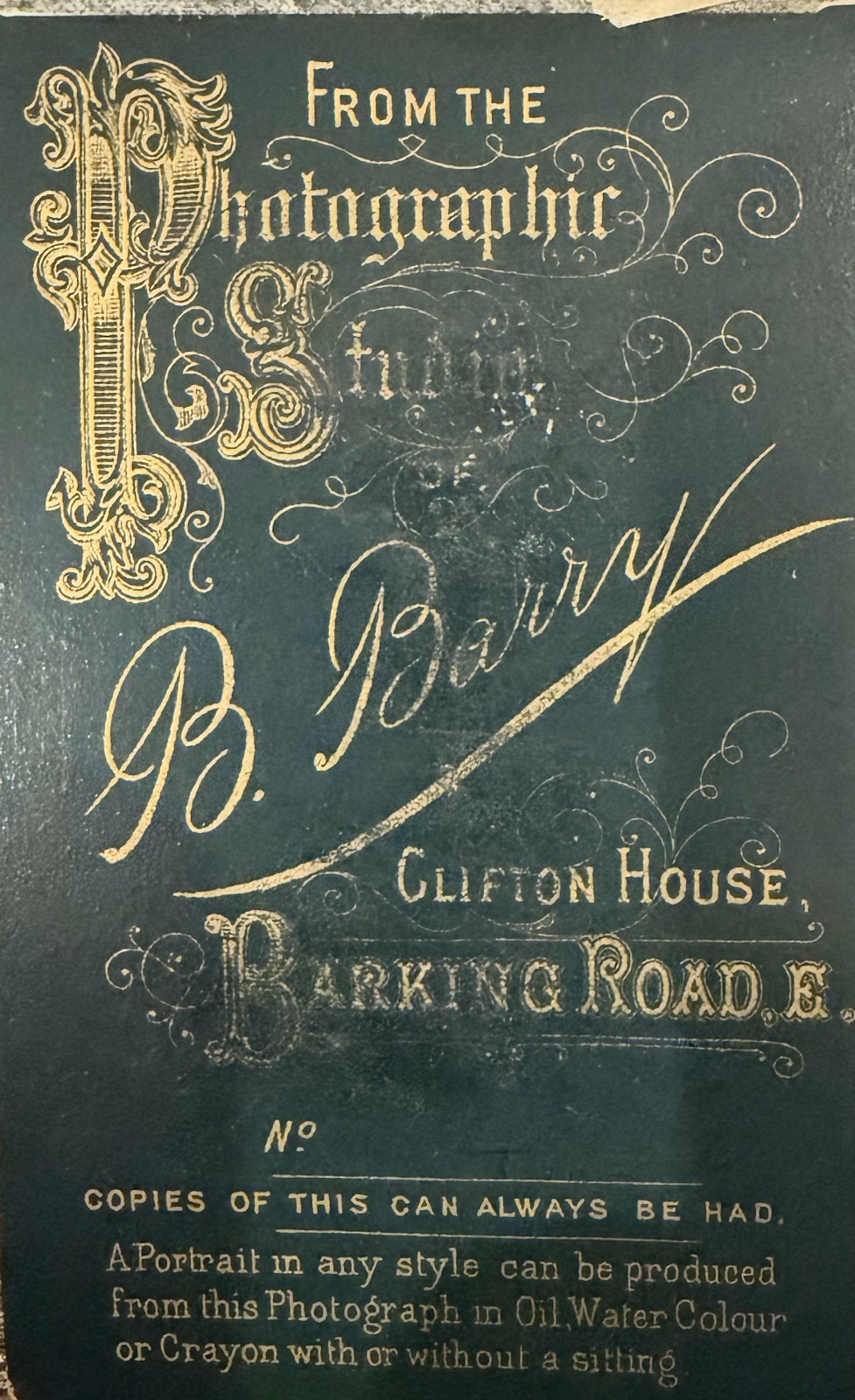 Antique Victorian Photo Album 16 Cabinet Cards East London c1885-1910 with Clasp