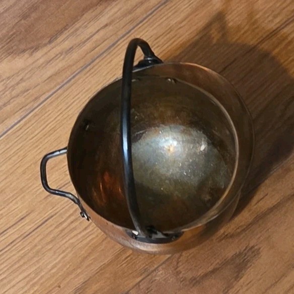 Brass Metal Basket with Handle Decorative Brass Basket Metalware Basket