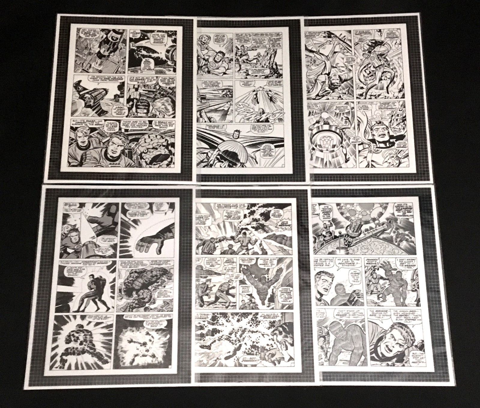 FANTASTIC FOUR PRODUCTION ART LOT #61,#64,#70,#98,ANNUAL #6 JACK KIRBY STAN LEE