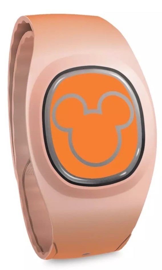 Disney MagicBand Plus Orange White Ombre Mickey Solid Color Unlinked Sealed NEW