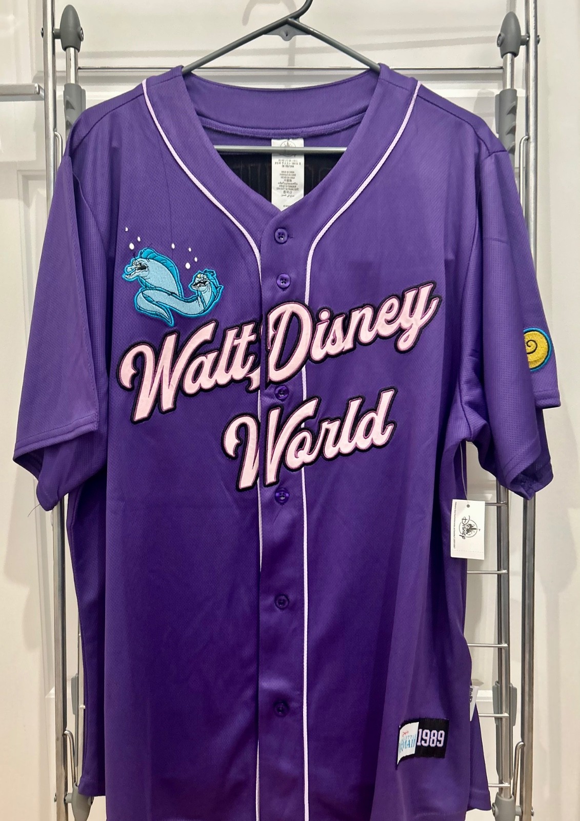 Disney Parks Disney World Villains Ursula Baseball Jersey Size: L NWT FLAWED