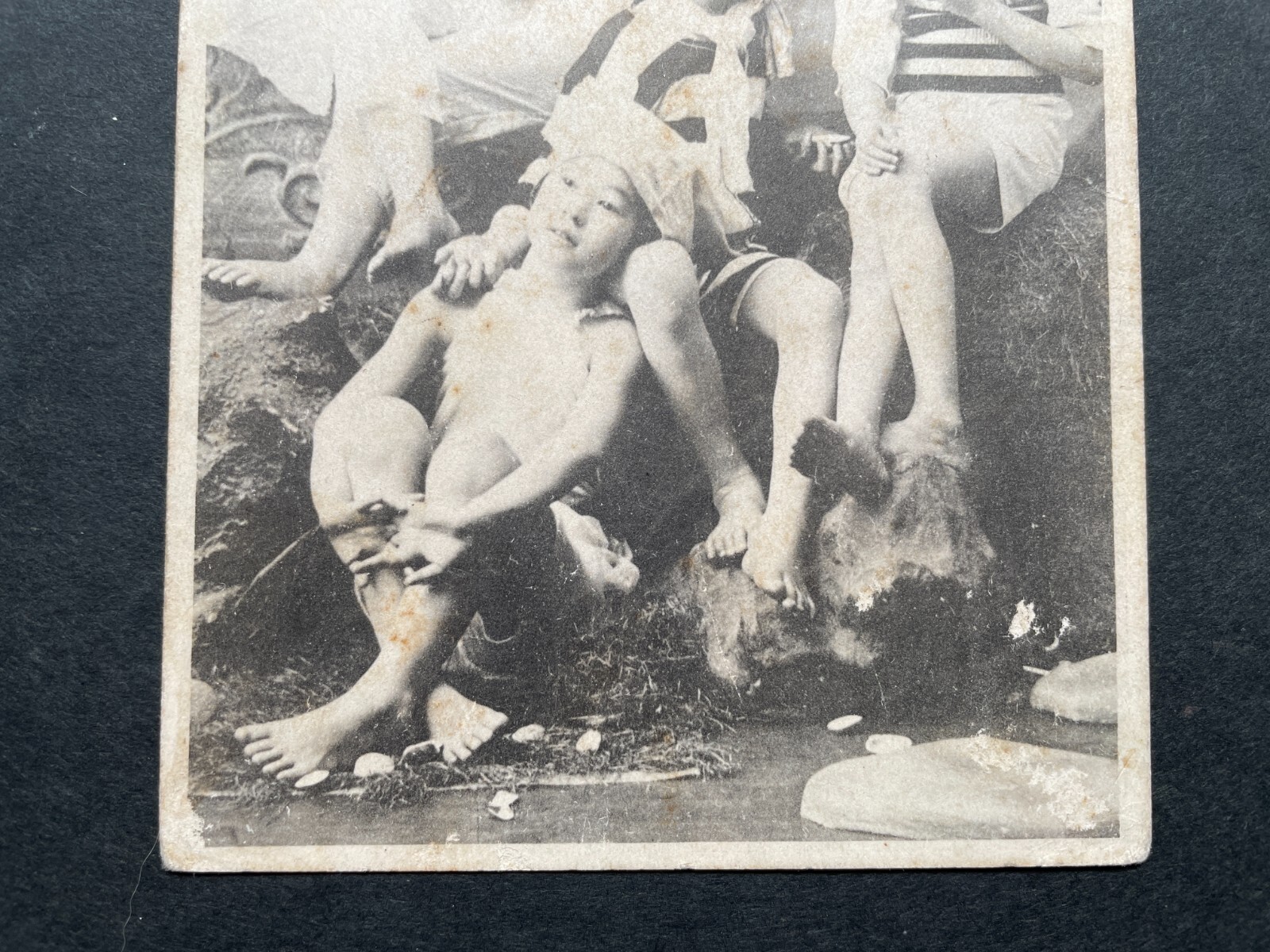 Japan 1910s Vintage Postcard Japanese Girls in Swimsuits posing Portrait