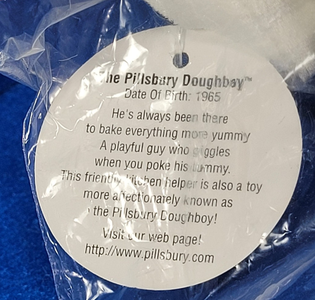 Pillsbury Doughboy 1997 Bean Bag Plush Doll New in Original Sealed Bag