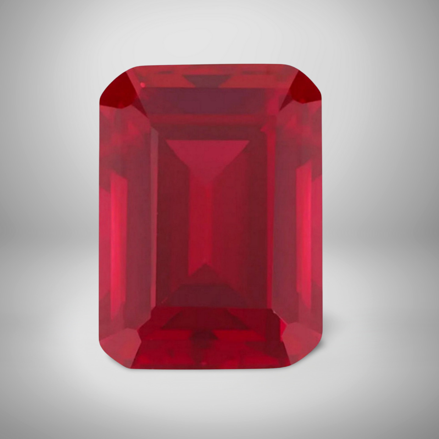 Ruby Emerald Cut Gemstone 5.1 Cts – 12×10 mm Vivid Loose Gem