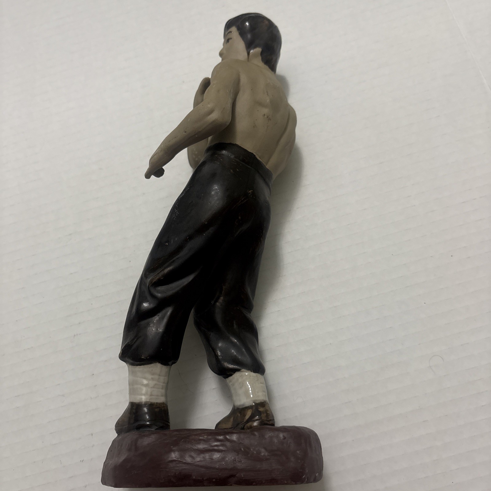 Bruce Lee 10” Statue Collectable 1960’s Vintage handcrafted matte ceramic