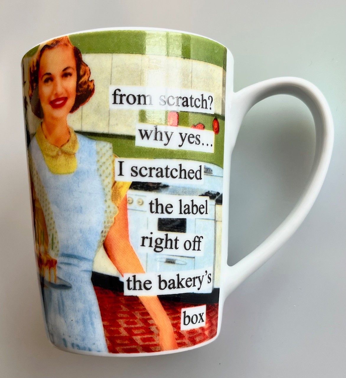 Ann Taintor 12 oz Ceramic Coffee Mug “From Scratch” Humorous Theme – New w/oBox