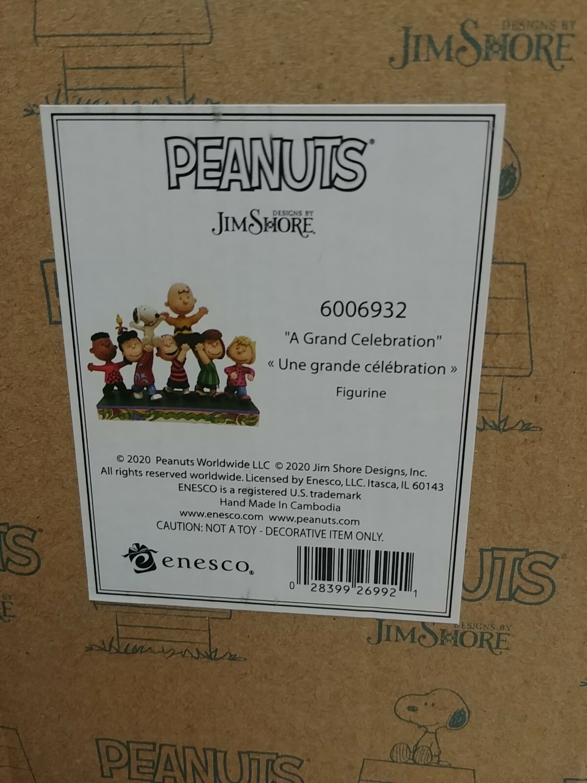 Jim Shore 7.5×9.5in Peanuts Gang Figuring 6006932 NIB