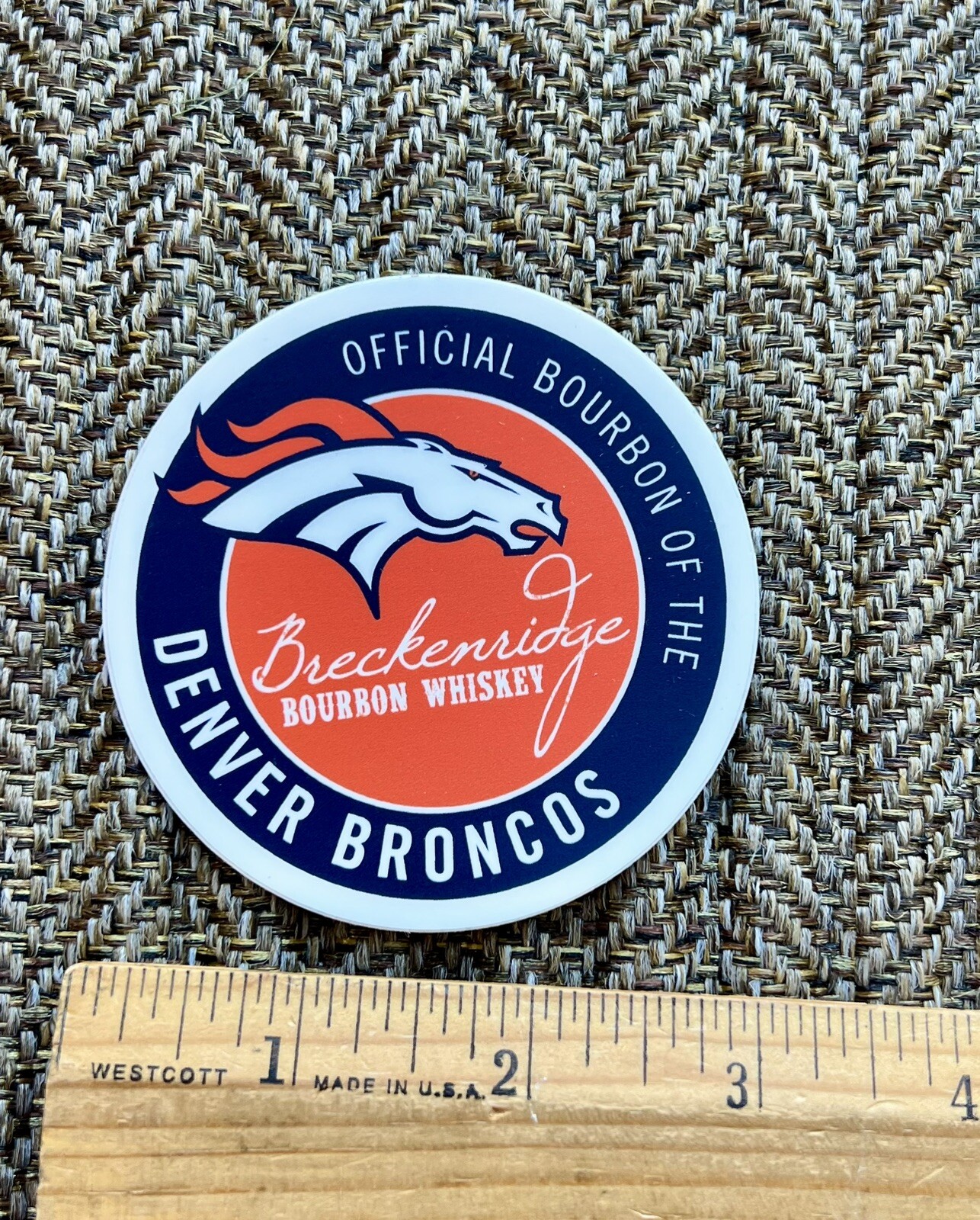 DENVER BRONCOS BRECKENRIDGE DISTILLERY BOURBON STICKER Colorado Whiskey Beer