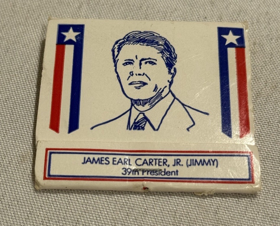 1980’s, Jimmy Carter, „Un-Used“, 39th President Match Book Diamond Brand