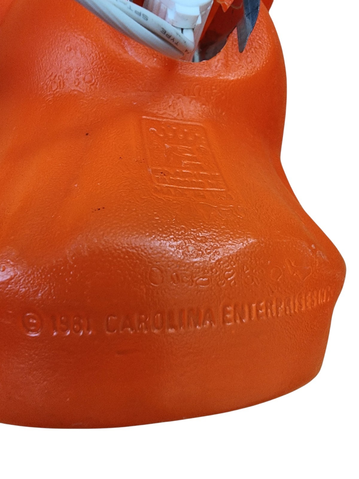 Vintage Blow Mold Witch Orange and Black 1981 Empire USA Carolina EUC 9.5 in