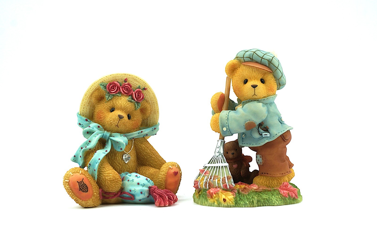 Cherished Teddies Sedley & Cecilia 1999 Figurines 2pc Vintage Set