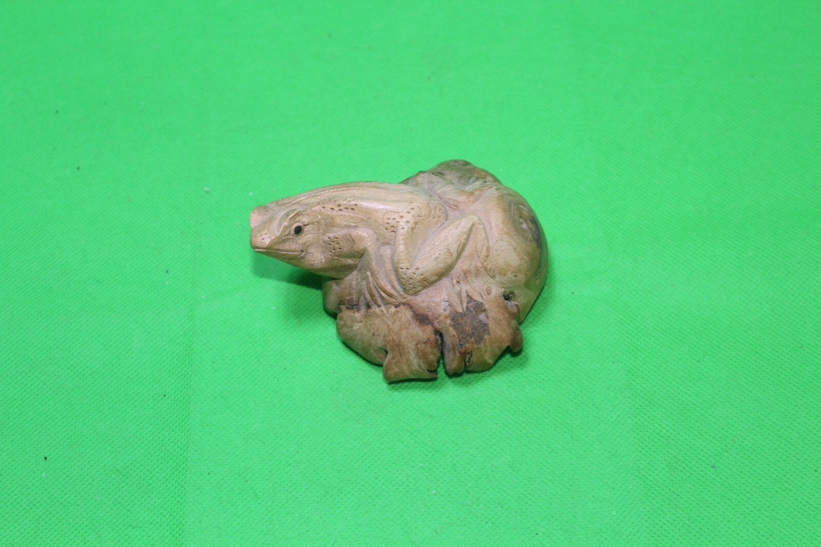 Toad Balinese Hand Carved Wood Root Frog Sculpture Indonesia Burl Chinaberry
