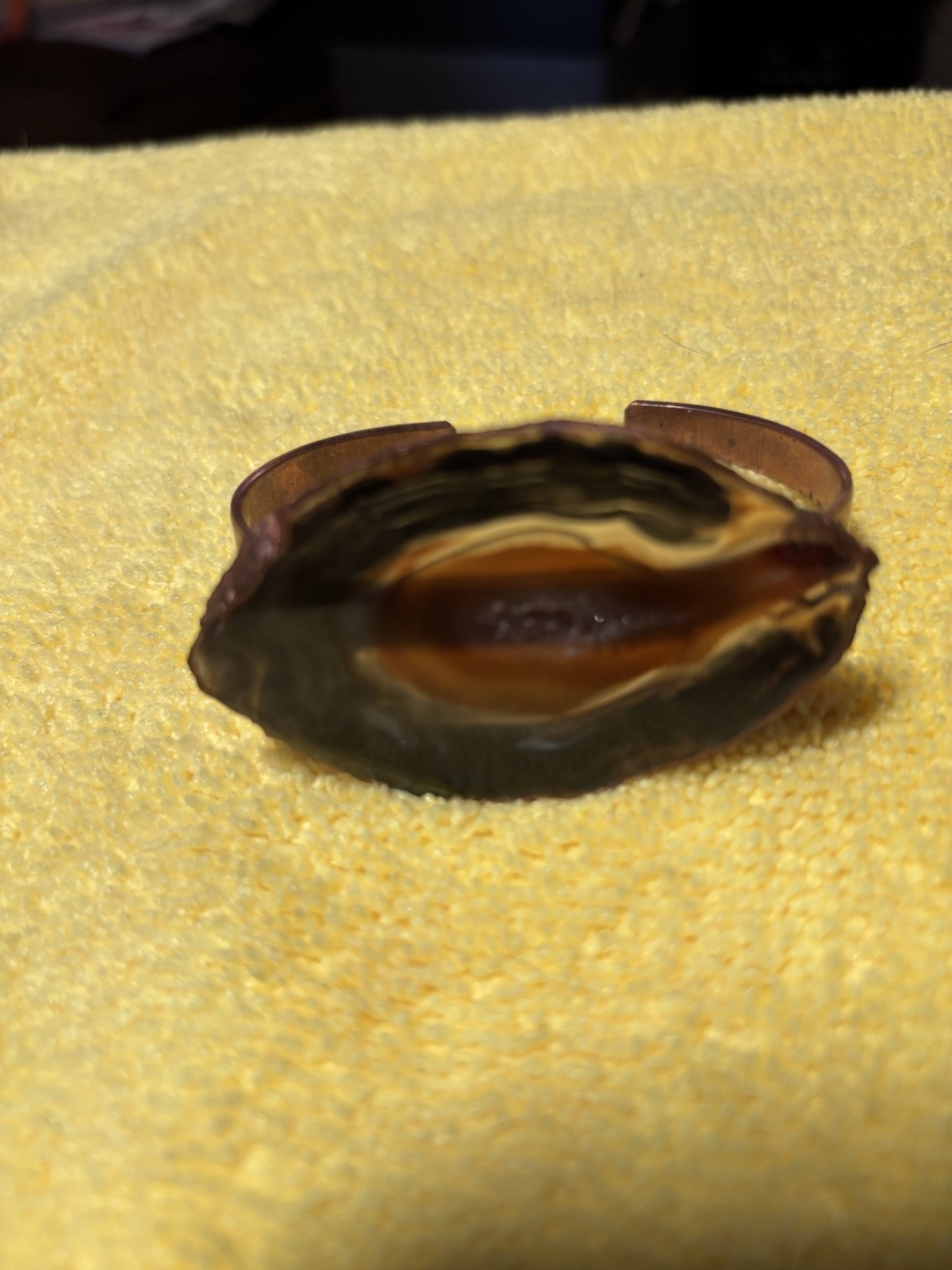 copper bracelt with agate