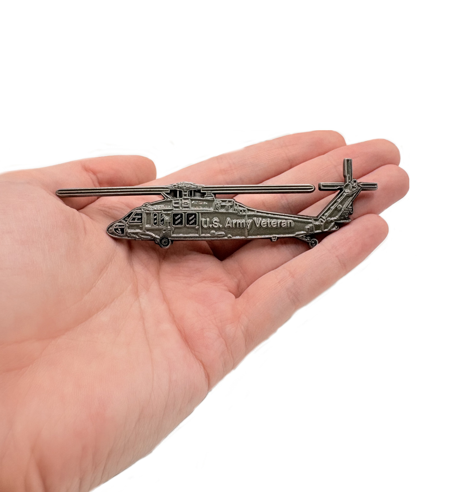 Army Aviator Veteran – Blackhawk Shaped Challenge Coin