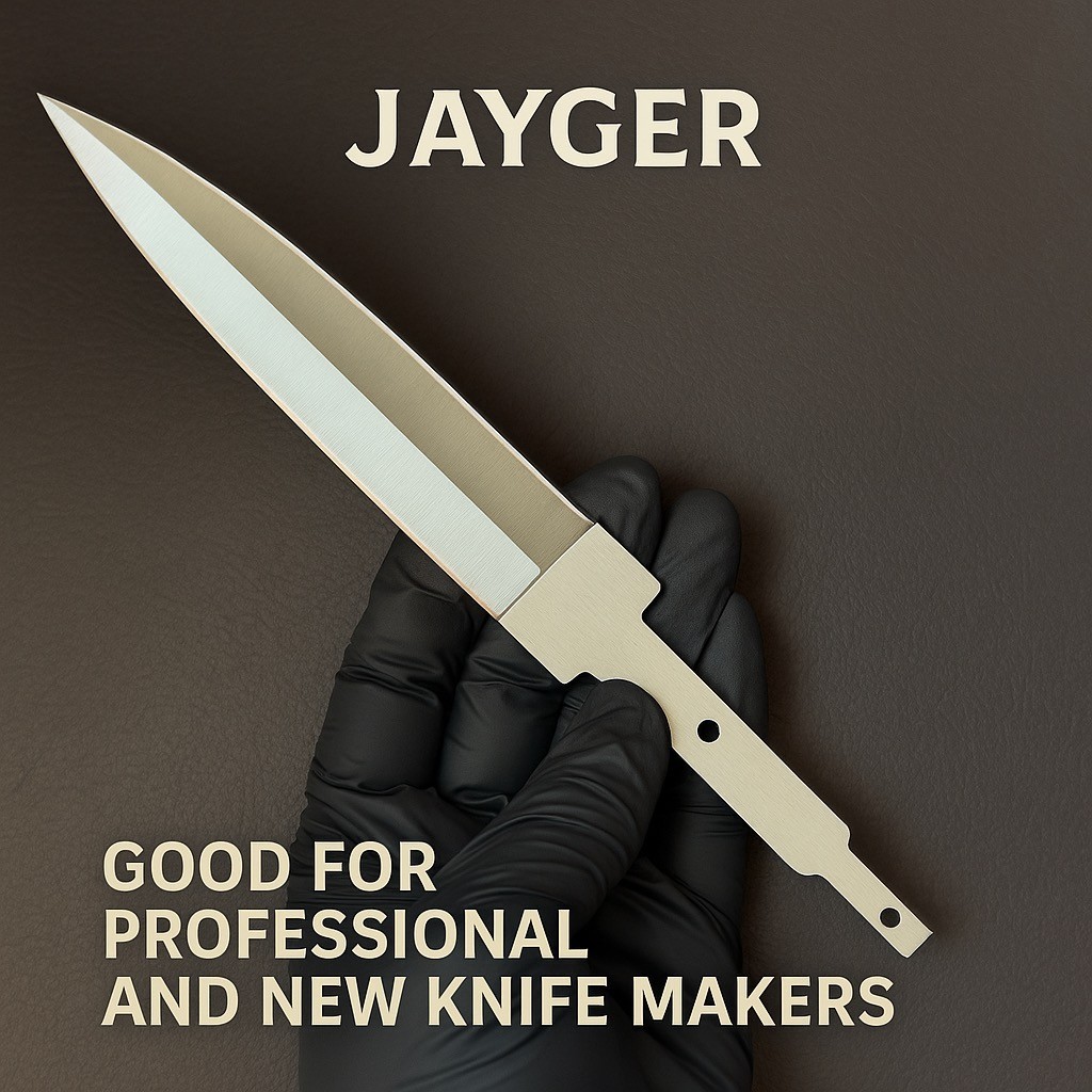 Jayger Handmade High Carbon Steel Hunting Knife Blank Blade-Double Edge
