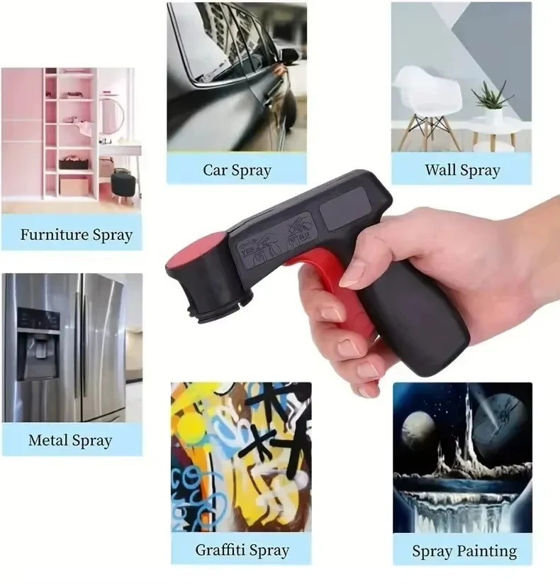 1 Pcs Plastic Portable Spray Paint Handle, Universal Reusable Car Color Changing