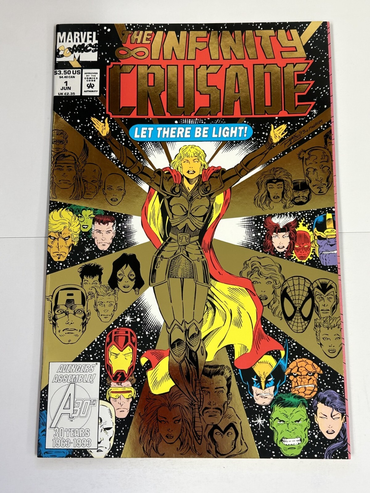 THE INFINITY CRUSADE #1 1993 NEAR MINT GOLD FOIL MARVEL COMICS b-480