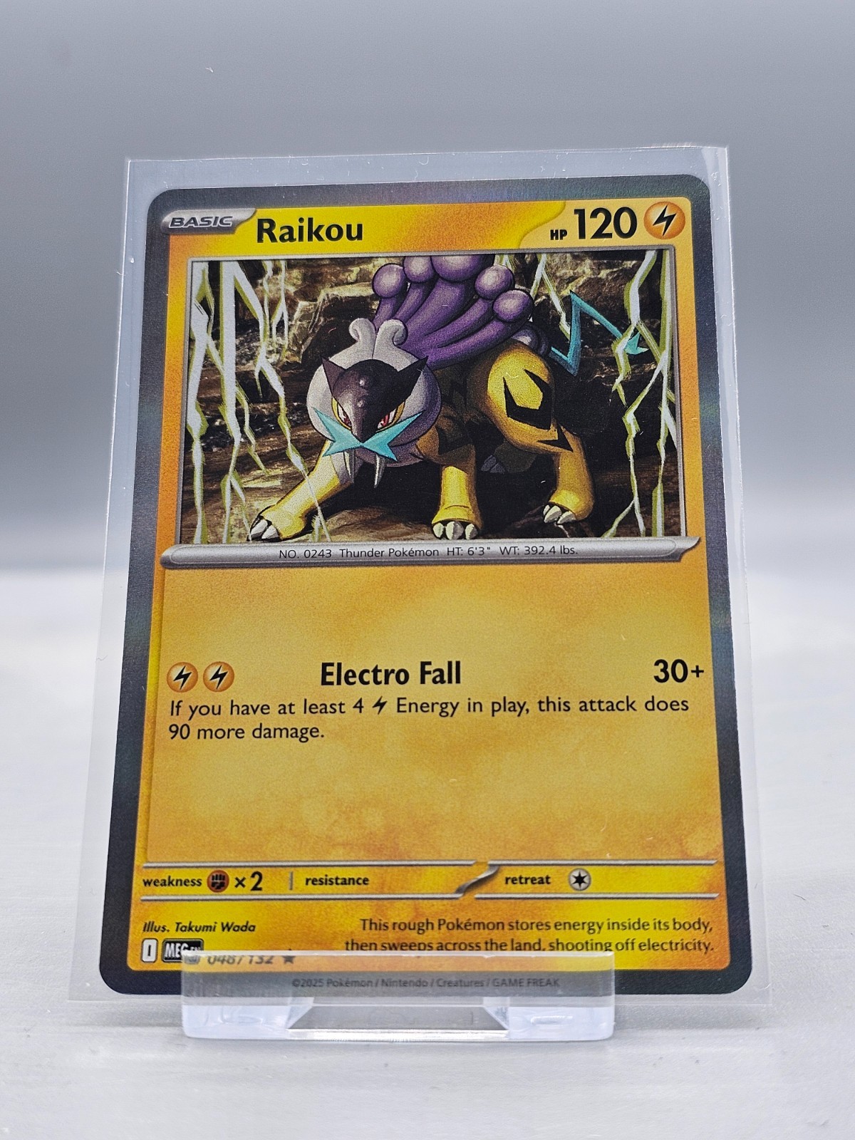 048/132 Raikou : Rare Holo Card : Mega Evolution : Pokemon TCG