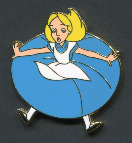 Disney Pin Alice in Wonderland Falling – Down the Rabbit Hole Anniversary Pin
