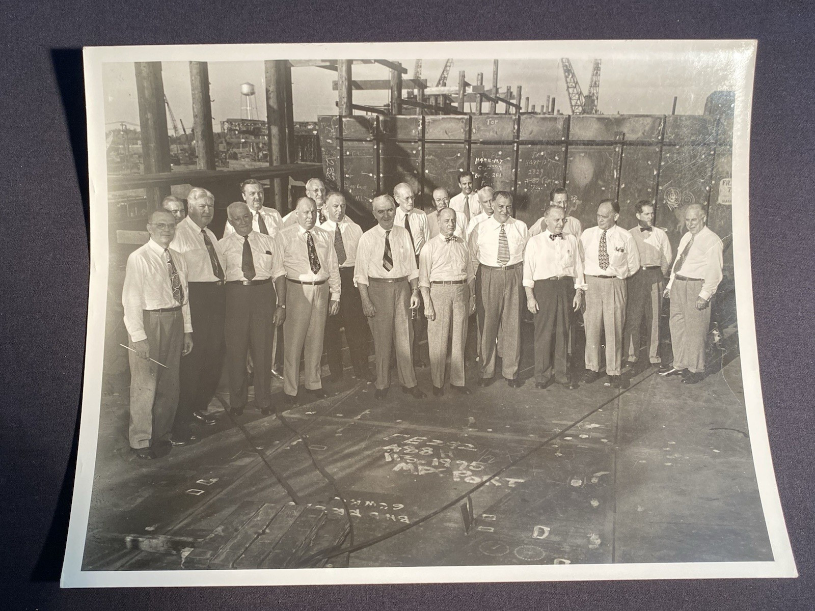 SS United States Original Photograph of Engineers September 11, 1950