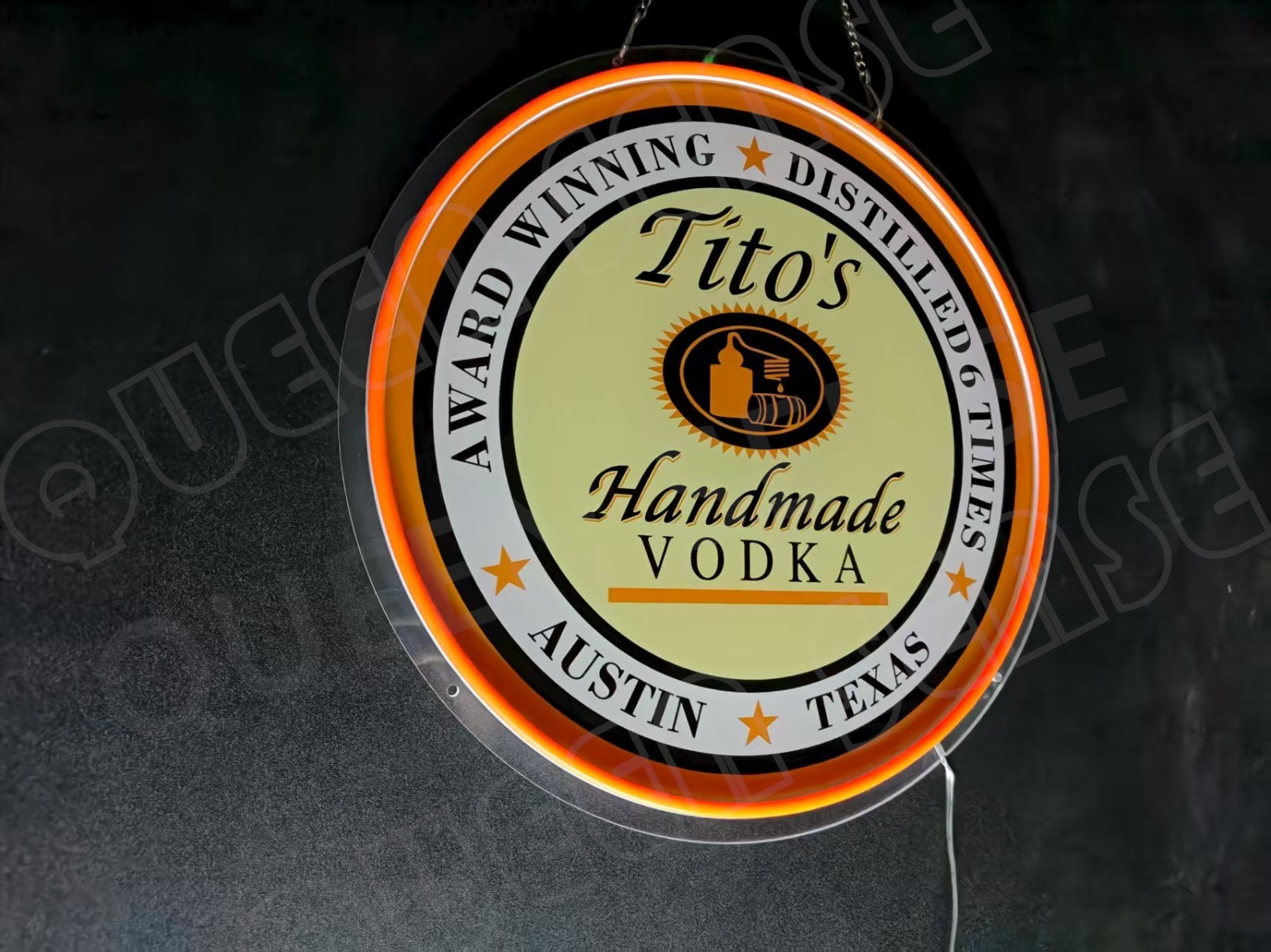 16″x16″ Tito’s Handmade Vodka LED Neon Sign With Dimmer USB Powered Light VL
