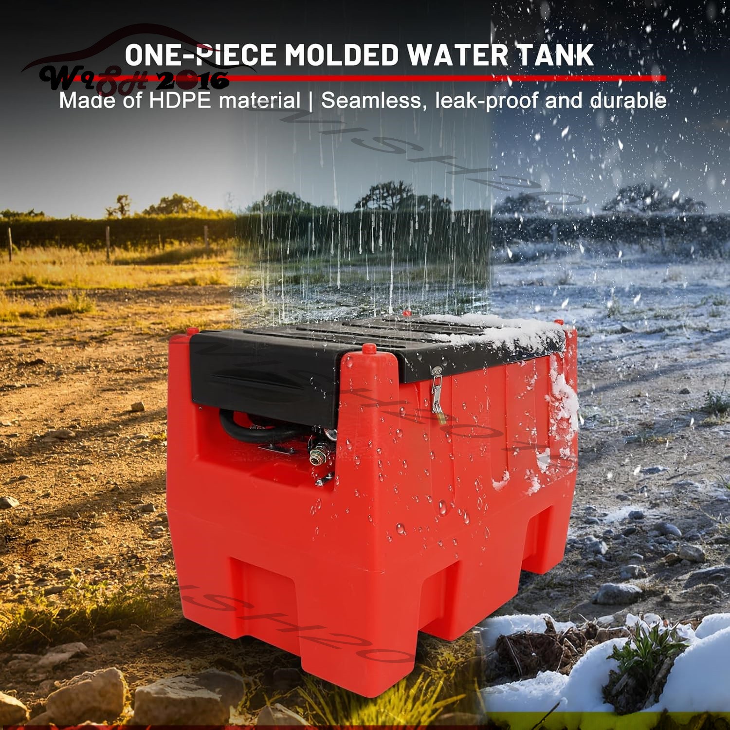 58 Gallon Portable Fuel Tank for Diesel & kerosene 12V Electric Transfer Pump