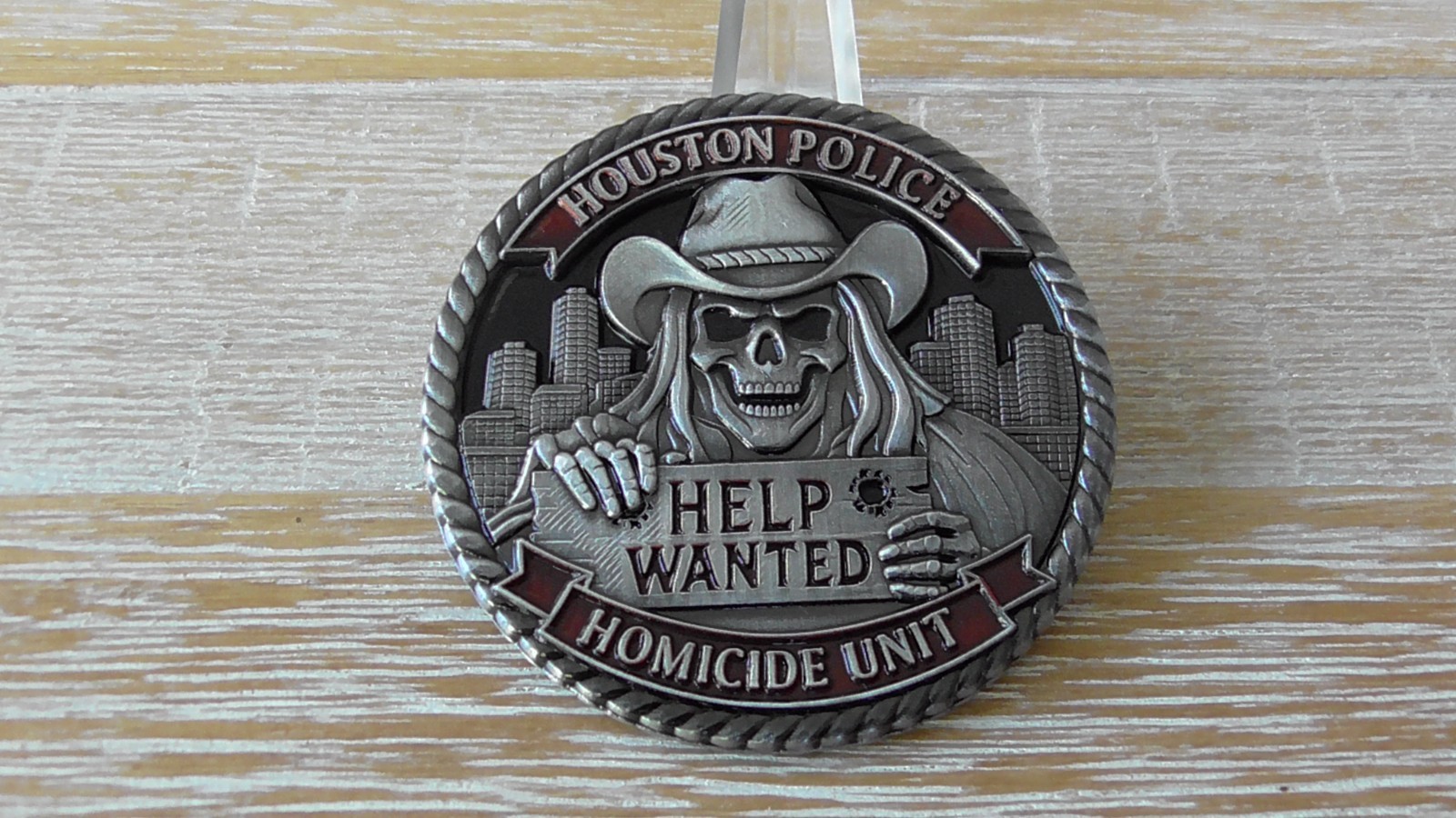 Houston Police Department Homicide Unit Help Wanted Reaper Challenge Coin