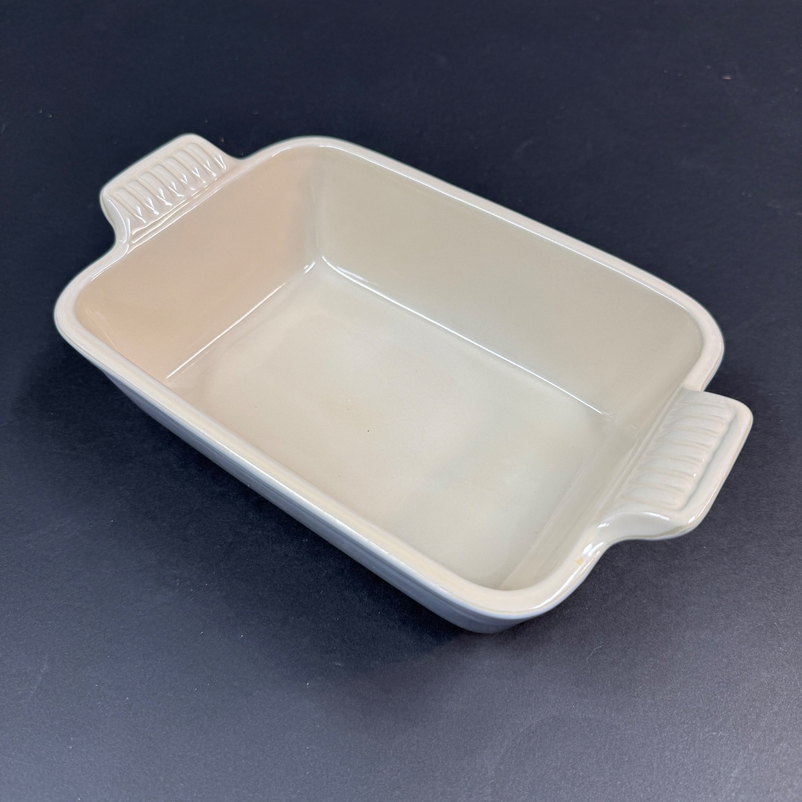 Williams Sonoma Le Creuset Rectangle Baker Dish Light Grey Stoneware 8×6 #16-21