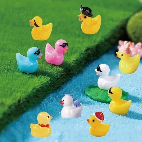 60 Pcs Multicolor Mini Resin Ducks, Tiny Ducks to Hide, Little Ducks…