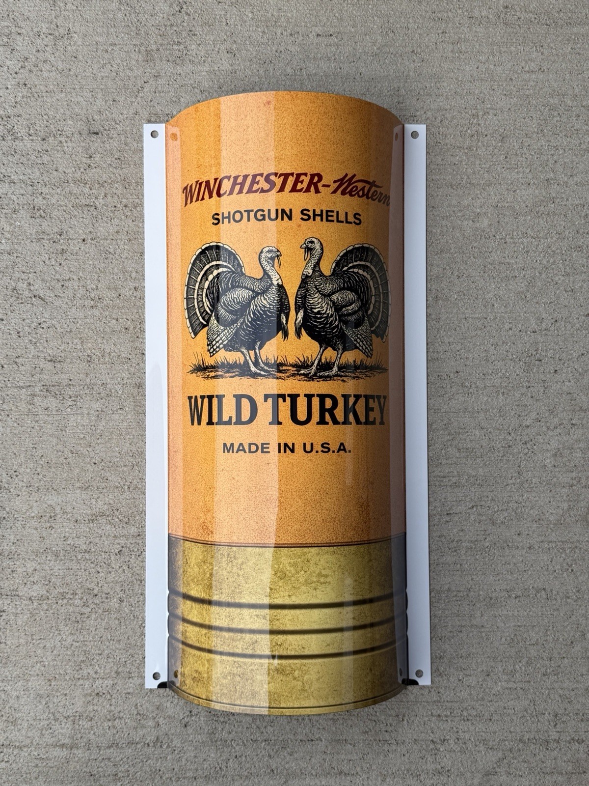 WOW!Curved Winchester Wild Turkey Shotgun Shells 3D Sign Ammunition Hunting