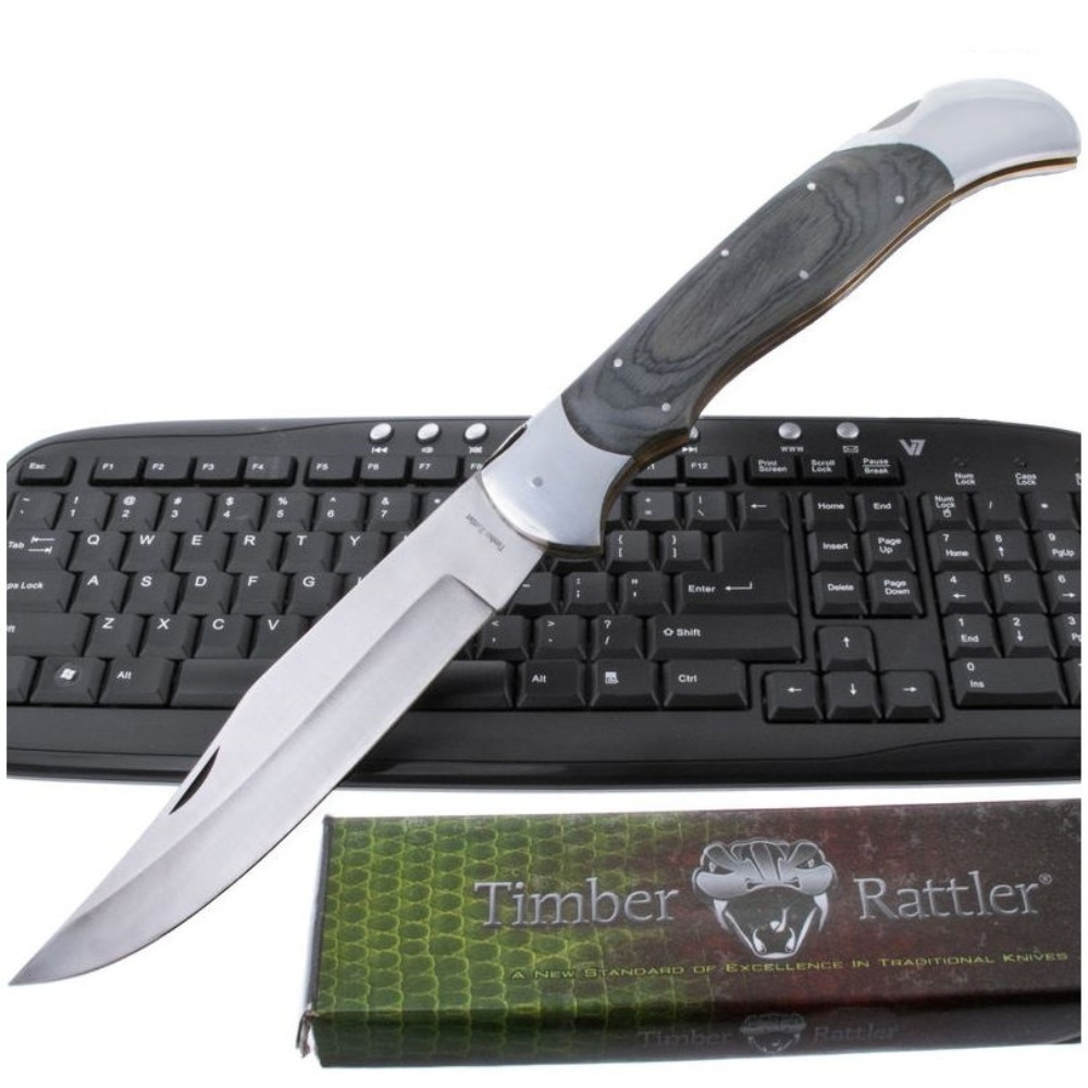 Giant Knife! Huge Timber Rattler Scarab Lock Back Folder! NEW – BIG MONSTER!