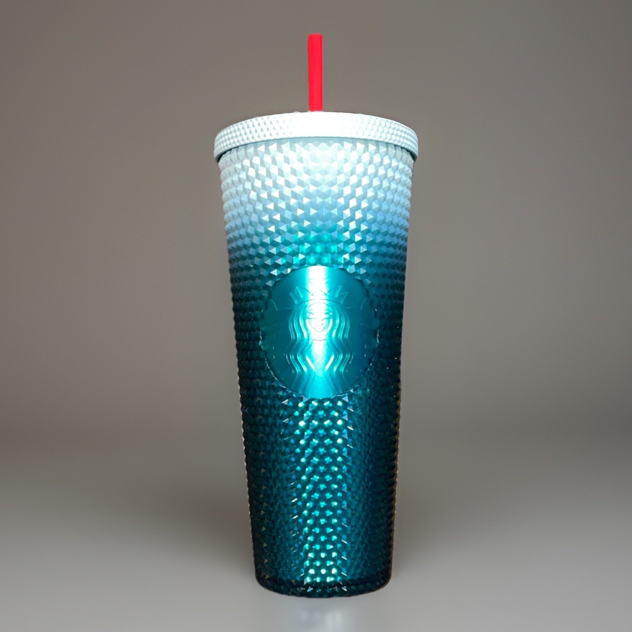 Starbucks Disney Holiday Christmas Spiky Studded Venti Tumbler Cup Ombré Green