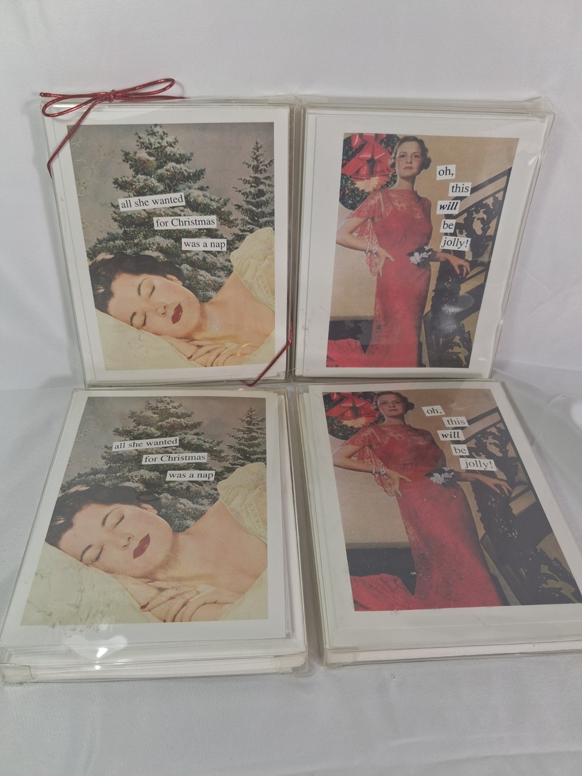 Anne Taintor Christmas Boxed Greeting Cards 10 Cards 11 Envelopes Retired Lot 4