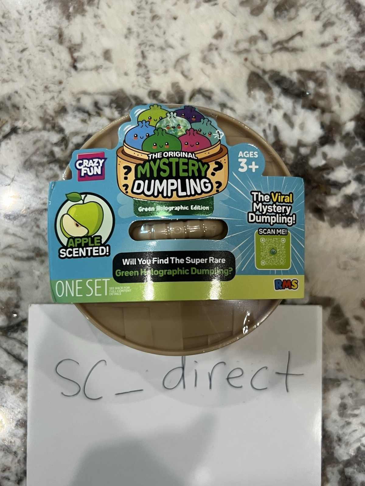 🔥 RMS Crazy Fun Green Holographic Mystery Squishy Dumpling Apple Scented New