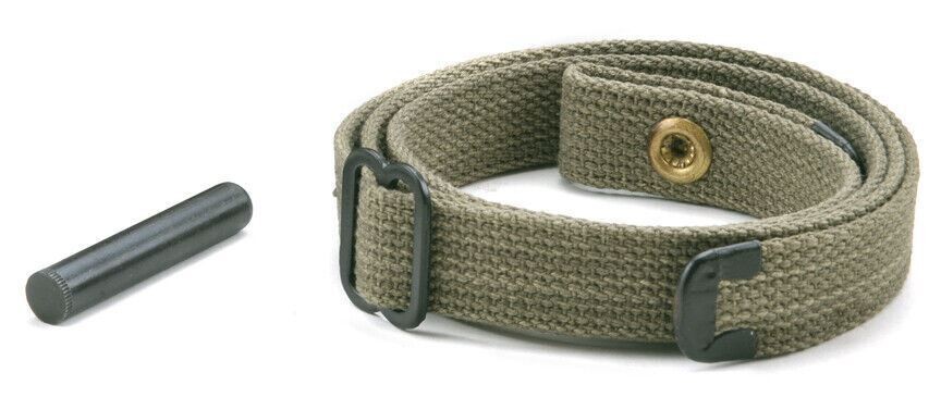 USGI WW2 .30 M1 CARBINE SLING, OILER, & BUTTSTOCK POUCH OD Green Dated 1944