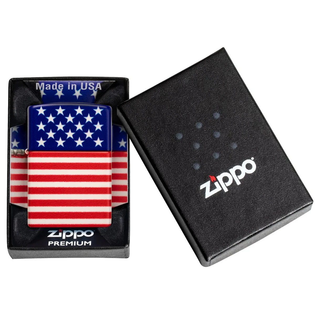 STARS & STRIPES FLAG 540 DESIGN Red WHITE & Blue 48700 Mint ZIPPO Lighter NEW