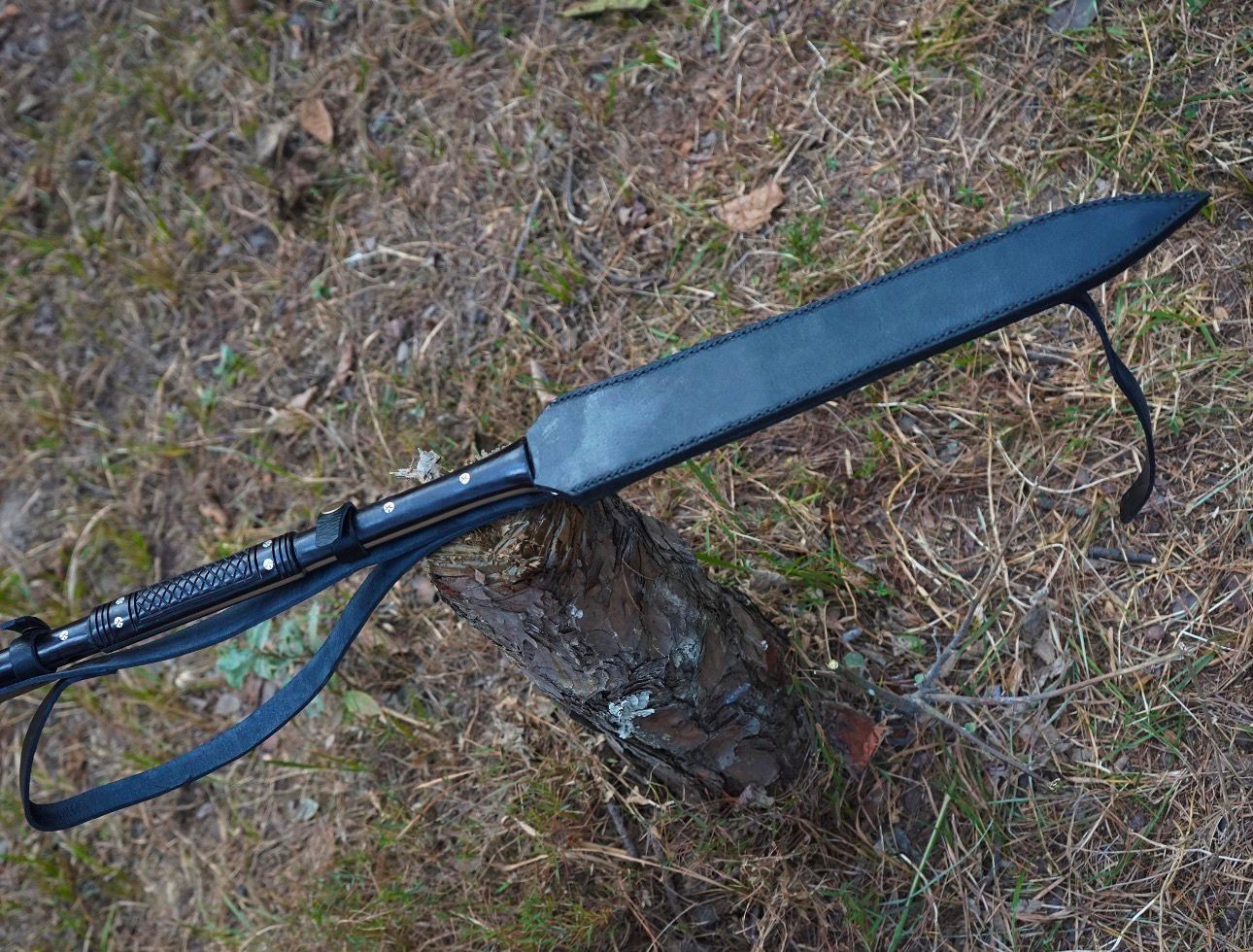 Custom Handmade 5160 Carbon Steel Blade Zulu Iklwa Spear | Hunting Spear Camping