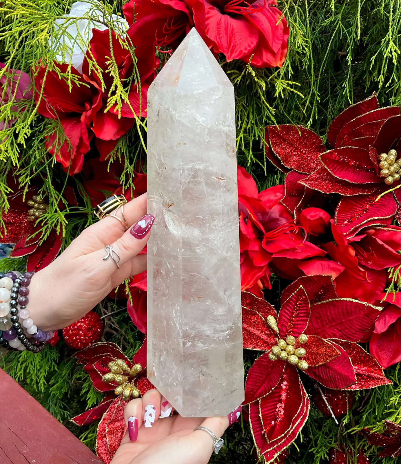 Clear Quartz Crystal Generator ~ Large 5 lb. 11 oz. ~ 11″ Tall ~ Stunning Natur