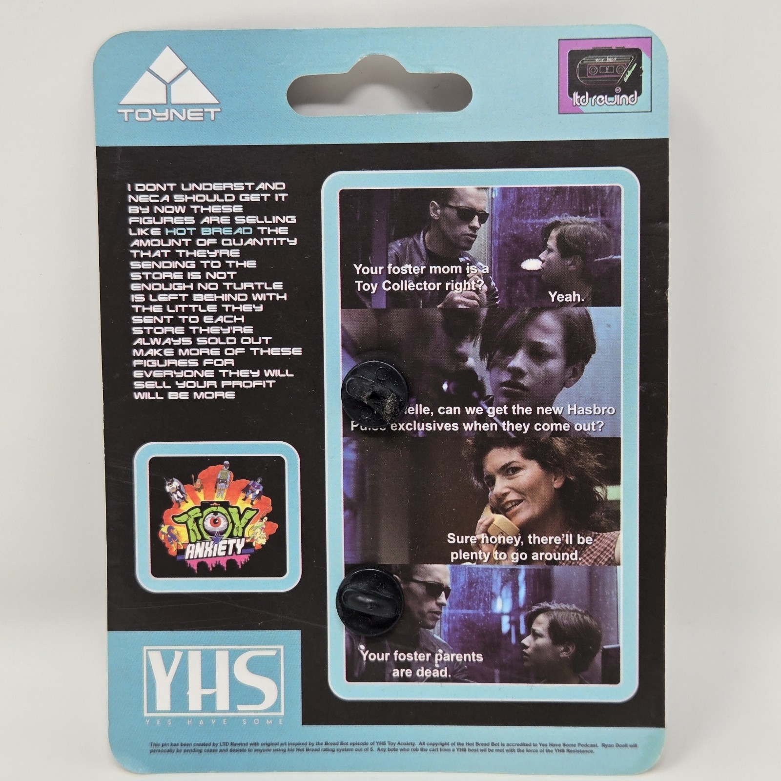 Yes Have Some Podcast Toy Anxiety Hot Bread Bot Enamel Pin yhspodcast LTD Rewind