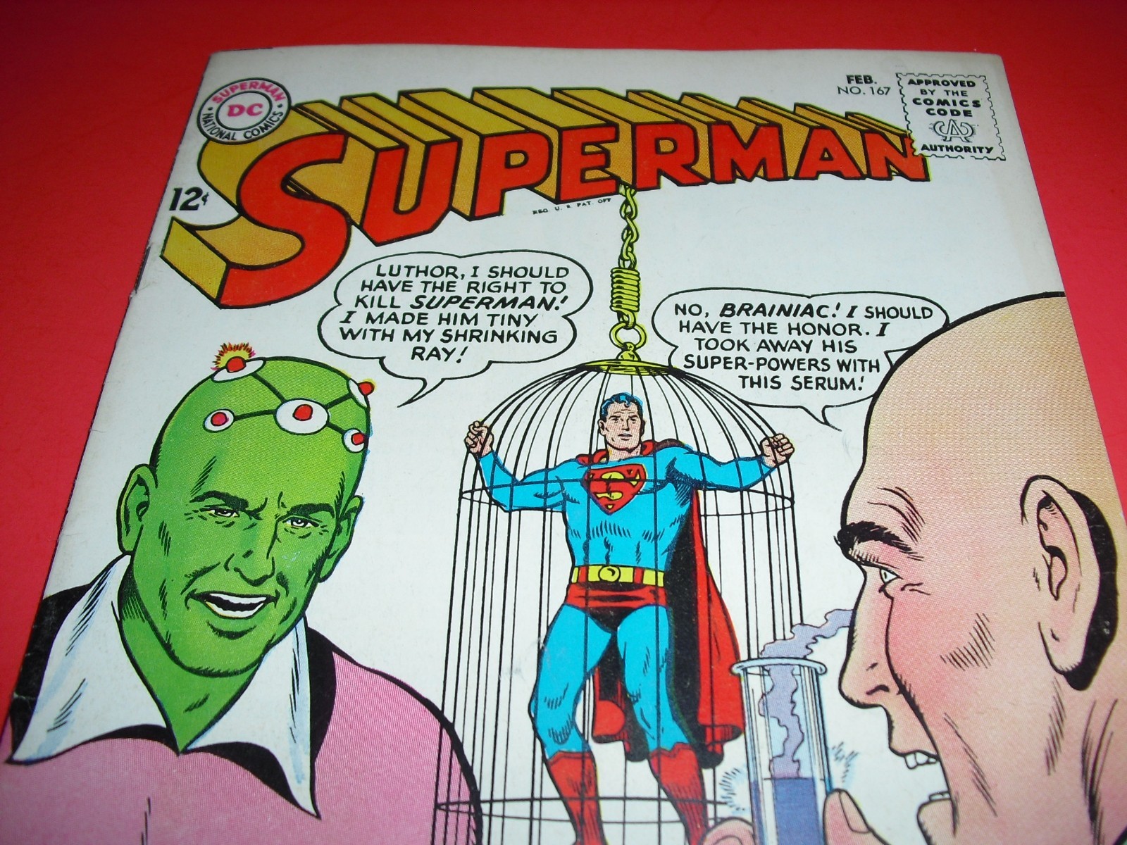 Superman #167 in VG+ 4.5 COND from 1964! DC very good unrestored C260