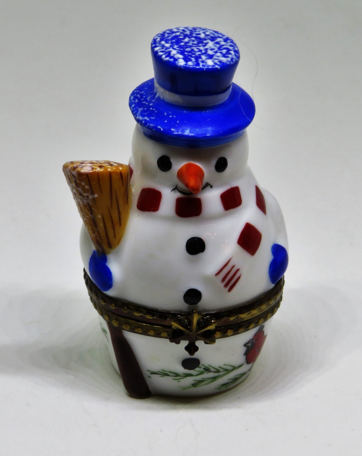 LIMOGES BOX – ROCHARD – CHRISTMAS – NESTING SNOWMAN SET – 2 BOXES – 3 PIECES