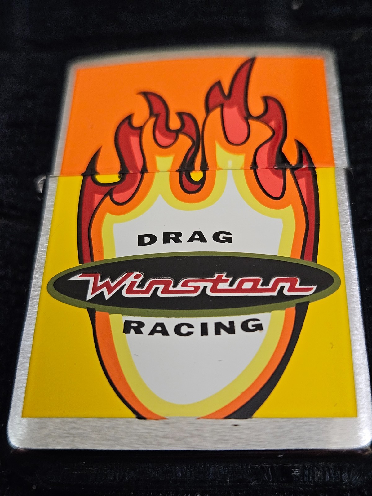 1997 Winston Drag Racing Dual sided Zippo – high polish chrome finish – USED