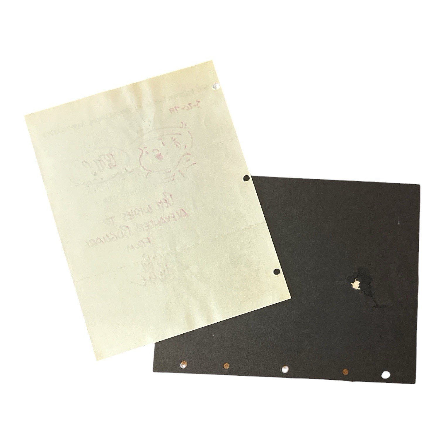 Bill Keane (d. 2011) Handwritten Letter & Original Sketch “Family Circus” Artist