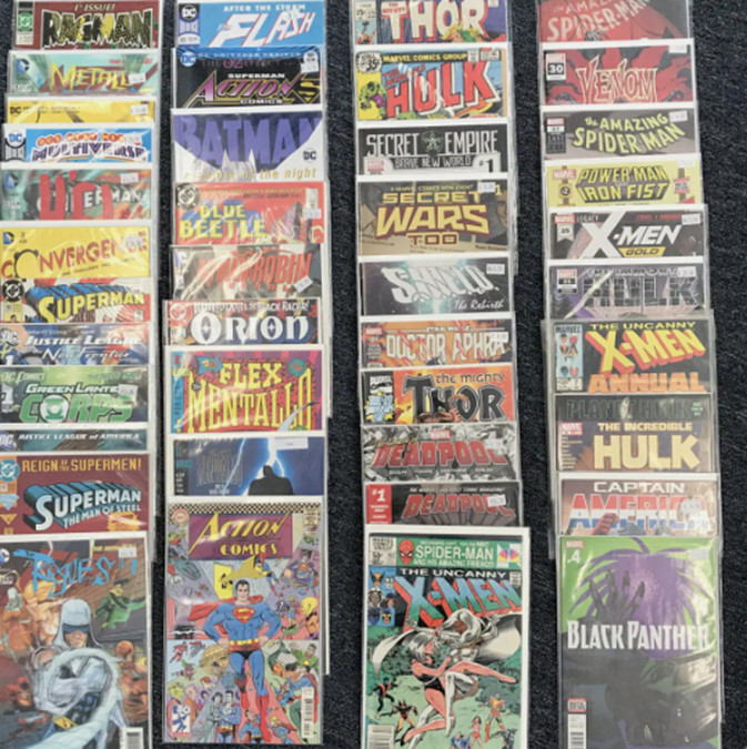 COMICS, Lot of 25. MAINLY MARVEL & DC! MOST EXCELLENT CONDITION!!FREE SHIPPING!!