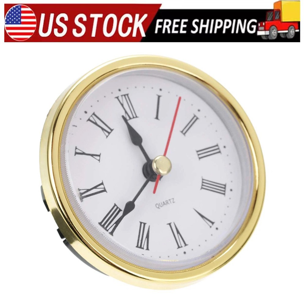 Classic Clock Craft Quartz Movement 2-1/2 (65Mm) Round Clocks Head Insert Roman