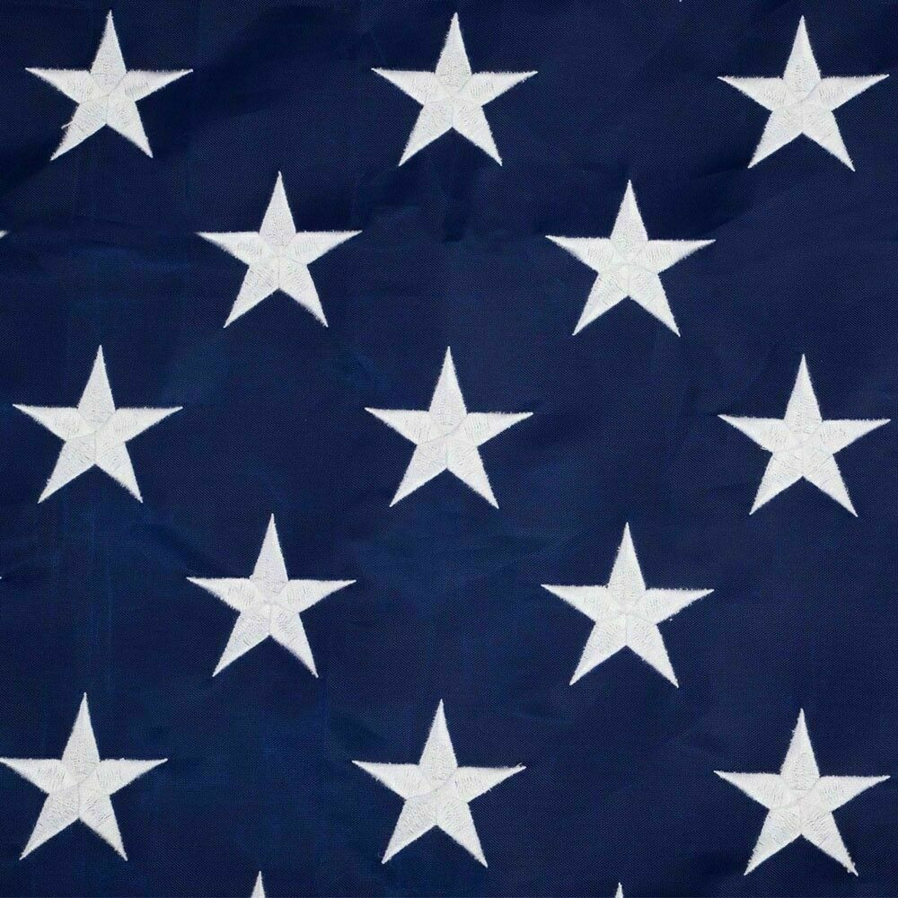 6X10 US American Flag Heavy Duty Embroidered Stars Sewn Stripes Grommets Nylon
